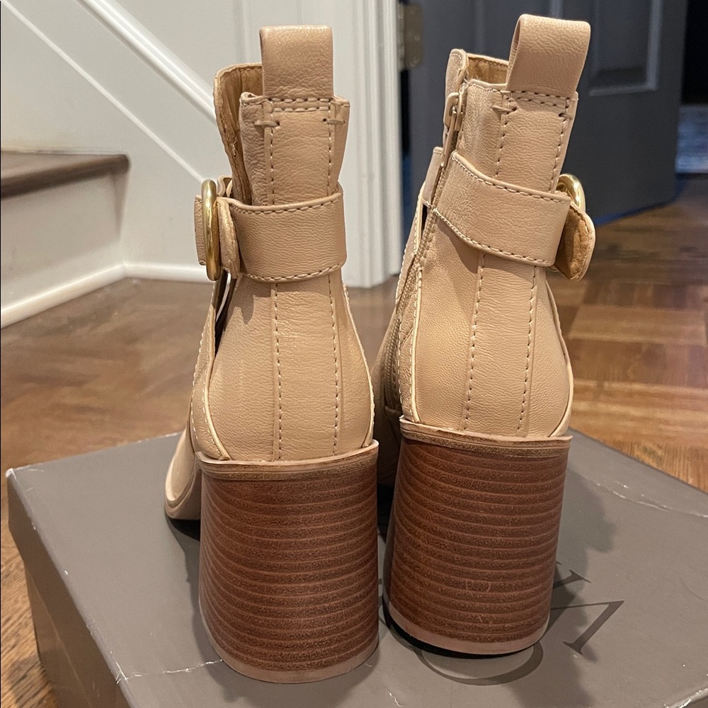Crown Vintage Courla Bootie Elegant Tan Ankle Leather Boots 7 NIB NWT zipper - Picture 8 of 10